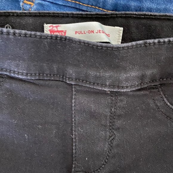 LEVIS PULL ON JEGGINGS (BLUE & BLACK PAIRS) TODDLER SIZE 2T - Picture 6 of 6